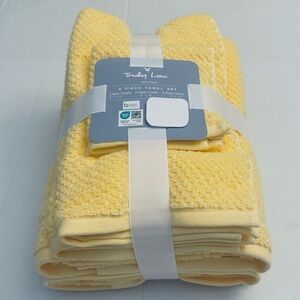 6pc TRULY LOU 100% Cotton Bath Towel Set - GoldenHaze